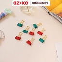 AZKO Ataru Set Penjepit Binder - Merah/Hijau Binder Clip Alat Klip Jepitan Kertas Dokumen Perlengkapan Kantor Dan Sekolah