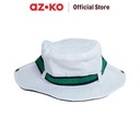 AZKO Ataru Topi Bucket Dengan List - Hijau/Putih Aksesoris Kepala Bucket Hat Topi Stylish Unisex Serbaguna Aksesoris Fashion Pria Wanita