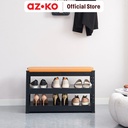 AZKO Krisbow Rak Penyimpanan Serbaguna 2 Tingkat - Hitam Organizer Serbaguna Tempat Simpan Barang Multifungsi Rak Storage Perlengkapan Rumah Tangga