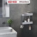 AZKO Stora Rak Dinding Kaman Mandi Aluminium Wk820434 Shower Wall Shelf Organizer Tempat Sampo Sabun Rak Tembok Serbaguna Aksesoris Kamar Mandi Furniture Indoor Rumah