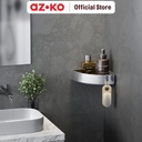 AZKO Stora Rak Dinding Kamar Mandi Aluminium Wk820430 Shower Wall Shelf Organizer Tempat Sampo Sabun Rak Tembok Serbaguna Aksesoris Kamar Mandi Furniture Indoor Rumah