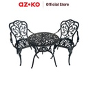 AZKO Soleil Terrace Set Kursi & Meja Teras - Hitam Balcony Table Chair Furniture Outdoor Serbaguna Furnitur Rumah Tempat Duduk Kursi Halaman