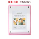 AZKO Forhom 4R Bingkai Foto Meja Transparan Rhy23120603-3 - Pink Pigura Aesthetic Frame Tempat Foto Pajangan Dekorasi Rumah Figura