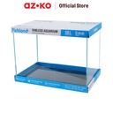 AZKO Fishland 56 ltr Aquarium Nano Right Angle Opc Tank Aquarium Aquascape Tempat Tinggal Hewan Laut Wadah Tempat Ikan Dekorasi Rumah