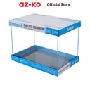 AZKO Fishland 28 ltr Aquarium Nano Right Angle Opc Tank Aquarium Aquascape Tempat Tinggal Hewan Laut Wadah Tempat Ikan Dekorasi Rumah