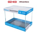 AZKO Fishland 10 ltr Aquarium Nano Right Angle Opc Tank Aquarium Aquascape Tempat Tinggal Hewan Laut Wadah Tempat Ikan Dekorasi Rumah