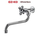 AZKO Acroz Keran Dapur Chrome 119S-F02 Kitchen Sink Tap Wall Faucet Peralatan Dapur Kran Air Wastafel