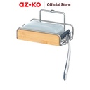 AZKO Stora Rak Sabun Kamar Mandi Chrome Shower Wall Shelf Organizer Tempat Sampo Sabun Rak Tembok Serbaguna Aksesoris Kamar Mandi Furniture Indoor Rumah