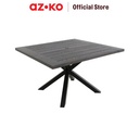 AZKO Meja Makan Steel Square - Hitam Dining Table Dinner Table Meja Kursi Ruang Makan Aesthetic Furniture Dining Room