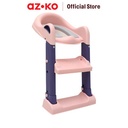 AZKO Kindla Alas Duduk Kloset Anak Dengan Tangga 8858 - Pink Baby Toilet Dudukan Wc Anak Perlengkapan Toilet Training