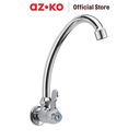 AZKO Acroz 16.5 cm Keran Dapur Chrome Kitchen Sink Tap Wall Faucet Peralatan Dapur Kran Air Wastafel