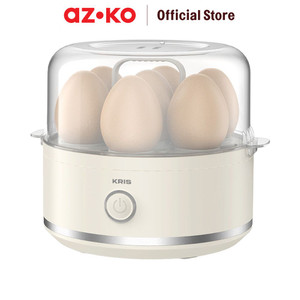 AZKO Kris Alat Perebus Telur 7 Slot 350 watt - Putih Egg Boiler Steamer Electric Mesin Rebus Telur Listrik Perlengkapan Masak
