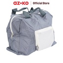 AZKO Ataru Tas Travel Lipat Oxford - Abu-Abu Foldable Bag Tas Traveling Hand Carry Bag Perlengkapan Jalan-Jalan