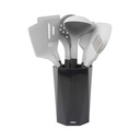 AZKO Kris Set Peralatan Masak Silikon Dengan Holder Cooking Utensils Set Peralatan Memasak Food Grade Spatula Sutil Sendok Sup Kuas Masak Perlengkapan Dapur - Abu-abu