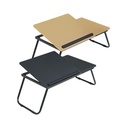 AZKO Odi Meja Laptop Lipat Dengan Mouse Pad Folding Table Foldable Study Desk Meja Belajar Mini Serbaguna Tatakan Laptop Notebook Minimalis Table - Cokelat