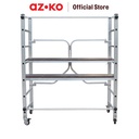 AZKO Fixsteps 1.9 mtr Scaffolding Platform Mobile Aluminium Scaf Narrow Konstruksi Pembantu Tangga Konstruksi Sementara Tangga Lipat Perancah Pekerjaan