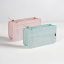 AZKO Ataru Tas Kosmestik Dengan Front Kompartemen Tas Makeup Organizer Alat Dandan Storage Bag Pouch Kosmetik - Pink