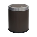 AZKO Krisbow Tempat Sampah Push Cover Tong Sampah Wadah Pembuangan Alat Kebersihan Indoor Trash Bin - Cokelat, 8