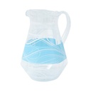 AZKO Delicia Vorm Teko Minum Akrilik - Biru Water Jug Pitcher Dengan Tutup Dan Handle Wadah Penyimpanan Air Peralatan Minum - Pitcher