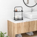 AZKO Stora 26X17 Cm Rak Kamar Mandi Knockdown Organizer Serbaguna Rak Sabun Shampoo Tempat Peralatan Mandi Bathroom Wall Shelves - 26x17x40.4cm