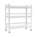 AZKO Krisbow Rak Besi Dengan Roda Storage Rack Steel Tempat Penyimpanan Serbaguna Rak Barang Organizer Gudang - 3 Tingkat