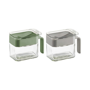 AZKO Kris 300 ml Tempat Bumbu Dapur P2 Spice Jar Tempat Penyimpanan Bumbu Perlengkapan Dapur Seasoning Jar - Hijau