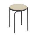 AZKO Soleil Sierra Bangku Metal Padded Pu Multipurpose Stool Bangku Makan Cafe Restoran Tempat Duduk Serbaguna Furinture Interior Rumah - Hitam