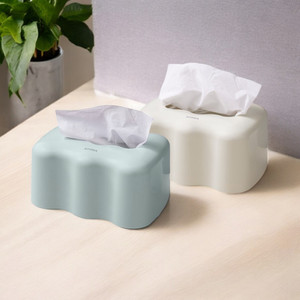 AZKO Stora Tempat Tisu 21.5X15.5X11.3 cm Tissue Box Holder Kotak Tisu Aesthetic Wadah Penyimpanan Tisyu Perlengkapan Rumah Tangga - Biru