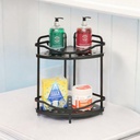 AZKO Stora Rak Kamar Mandi 2 Tingkat Alumunium Organizer Serbaguna Rak Sabun Shampoo Tempat Peralatan Mandi Bathroom Racks - Rak
