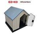 AZKO Paws N Tail 62X62X60 cm Rumah Hewan Dengan Pintu - Biru Pet Cage Tempat Tinggal Anabul Cat House Perlengkapan Hewan Peliharaan