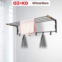 AZKO Stora Jemuran Baju Dinding Tempat Jemur Baju Drying Rack Gantungan Laundry Perlengkapan Rumah Tangga