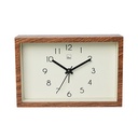AZKO Arthome Jam Weker Rectangle Hya36 Alarm Clock Waker Clock Jam Alarm Analog Dekorasi Kamar Tidur - Dark Wood