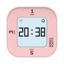 AZKO Arthome Jam Meja Dengan Timer 3 Fixed Flip Desk Clock Jam Digital Aesthetic Dekorasi Meja Hiasan Rumah Tempat Komersial - Pink