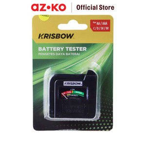 AZKO Krisbow Baterai Tester 1.5V Aa/Aaa/C//D/9V Battery Tester Otomotive Tools Alat Kebutuhan Kendaraan Perlengkapan Bengkel Peralatan Otomotif Elektrik
