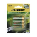 AZKO Krisbow Set Baterai Rechargeable Batre Isi Ulang Peralatan Elektronik Battery Rechargeable - 600 mAh