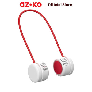 AZKO Apa Kipas Angin Leher Rechargeable 2 In 1 - Merah Portable Neck Fan Kipas Pundak Leher Travel Fan Penyejuk Udara