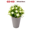 AZKO Arthome 19 cm Tanaman Artifisial Grass Gardenia Dengan Pot - Putih Tumbuhan Tanaman Buatan Dekorasi Plant Sintetis Pajangan Rumah Serbaguna Hiasan Properti Foto