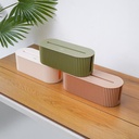 AZKO Stora Kotak Organizer Kabel Cable Storage Box Organizer Tempat Stop Kontak Kotak Kabel Listrik Charger Dengan Tutup - Cokelat