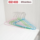 AZKO Stora 40 cm Set 6 Pcs Hanger Pvc Coating - Pink/Hitam/Hijau Henger Gantungan Baju Serbaguna Shirt Hook Perlengkapan Rumah Tangga