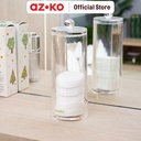 AZKO Stora Tempat Penyimpanan Kapas Round Cotton Jar Wadah Tempat Simpan Kapas Aksesoris Kamar Mandi Perlengkapan Kecantikan Dan Rumah Tangga
