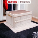 AZKO Stora 52X36.5X28.5 cm Kotak Penyimpanan Lipat Dengan Tutup Kayu Container Box Kotak Serbaguna Plastik Wadah Simpan Storage Box Boks Organizer