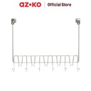 AZKO Stora 44.8X34.5X5 cm Gantungan Dinding 6 Kait - Silver Pengait Multifungsi Tembok Clothes Hook Tempat Gantung Pakaian Barang Serbaguna