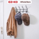 AZKO Stora 43.2X15.5X5.5 cm Gantungan Dinding 5 Kait - Hitam Pengait Multifungsi Tembok Clothes Hook Tempat Gantung Pakaian Barang Serbaguna