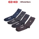AZKO Alph Set 4 Pasang Kaos Kaki Pria Formal Badge Men Socks Kaus Kaki Panjang Cowok Penghangat Kaki