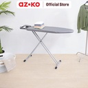 AZKO Stora 117X33X81 cm Meja Setrika Lipat - Abu-Abu Metalik Papan Setrikaan Alas Tempat Setrika Ironing Board Perlengkapan Rumah Tangga