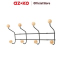 AZKO Stora 34X16X8 cm Gantungan Dinding 4 Kait - Hitam Pengait Multifungsi Tembok Clothes Hook Tempat Gantung Pakaian Barang Serbaguna