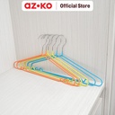 AZKO Stora 40 cm Set 6 Pcs Hanger Pvc Coating - Orang/Hijau Henger Gantungan Baju Serbaguna Shirt Hook Perlengkapan Rumah Tangga