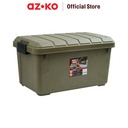 AZKO Iris 60X37X13.5 cm Kotak Penyimpanan Serbaguna - Hijau Kotak Plastik Multifungsi Wadah Simpan Storage Box Dengan Handle Boks Organizer