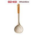 AZKO Kris Sendok Saring Silikon Pr01 - Abu-Abu Skimmer Spoon Spatula Berlubang Sutil Saringan Pemisah Peralatan Masak Perlengkapan Dapur