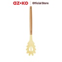 AZKO Kris Sendok Saji Pasta Silikon - Krem Beige Noodle Spoon Spatula Mie Serbaguna Sutil Pasta Food Grade Peralatan Masak Perlengkapan Dapur